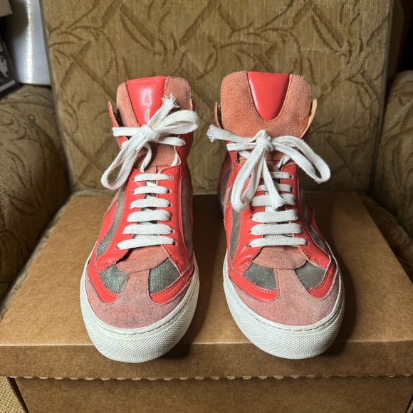 MM6 Maison Margiela Leather Suede Mesh Womens Sneakers US